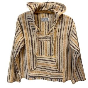 Senor Lopez Santa Barbara Drug Rag Pullover Top Woven Beach Coverup Vintage